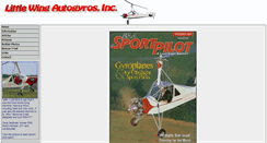 Desktop Screenshot of littlewingautogyro.com